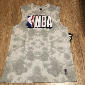 NBA Logo Black Men's tank top tye dye size Medium M